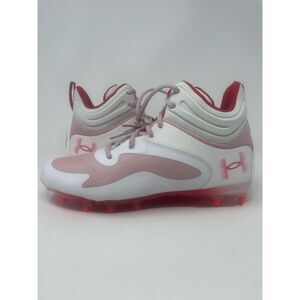 Under Armour‎ Command MC Mid Lacrosse Cleats 3025639-101 White Red Mens Size 11